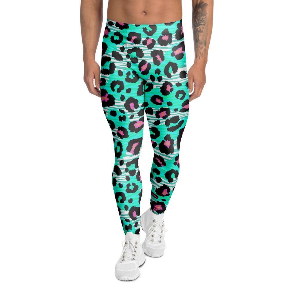 Leopard Zebra Print Men's Leggings-grizzshop