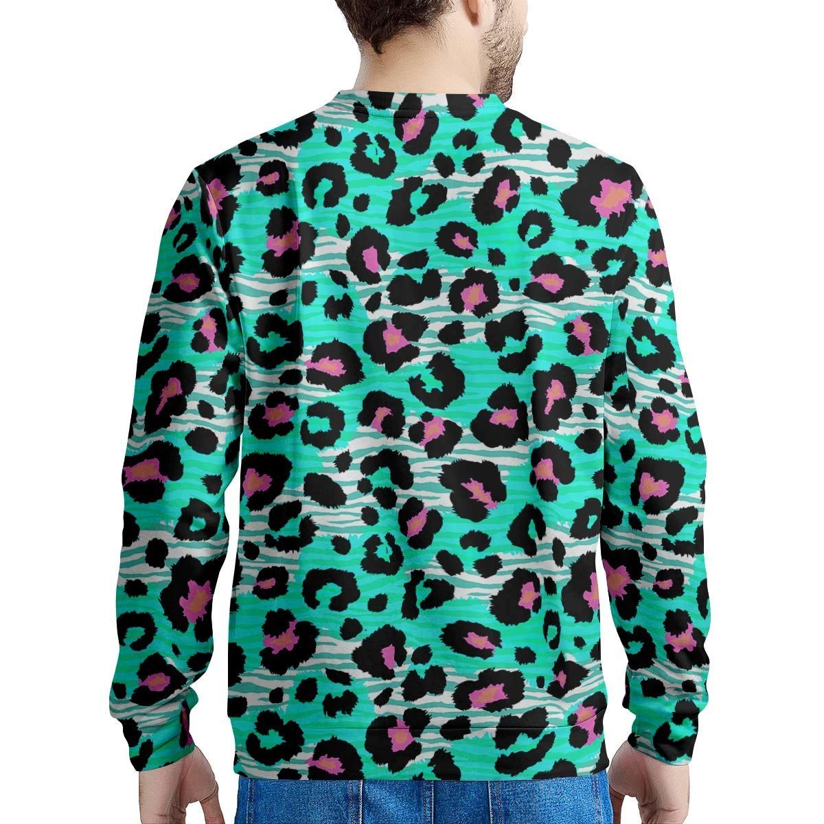 Leopard Zebra Print Men's Sweatshirt-grizzshop