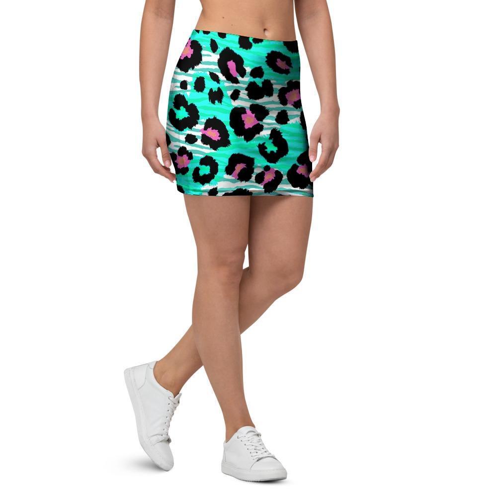 Leopard Zebra Print Mini Skirt-grizzshop