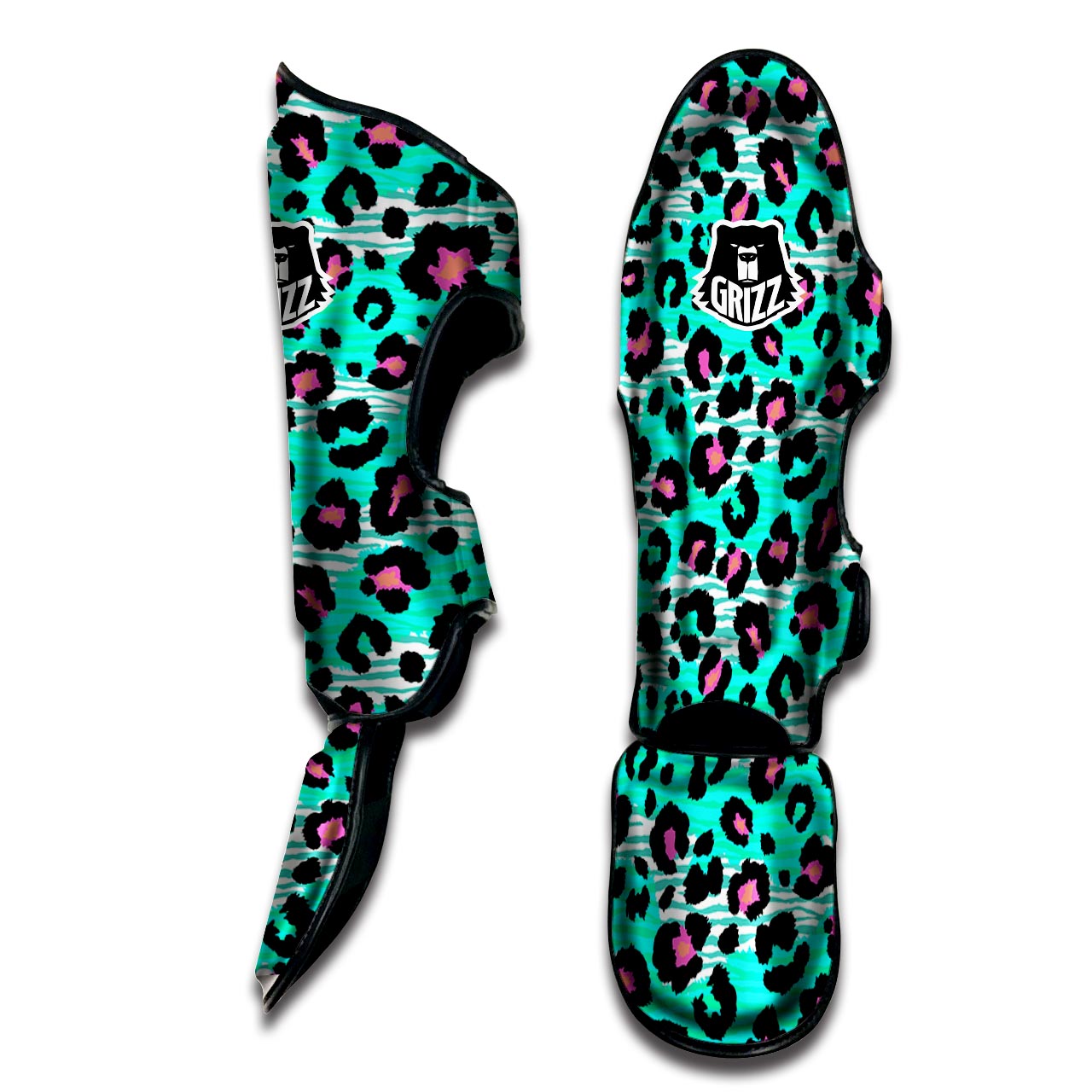 Leopard Zebra Print Muay Thai Shin Guard-grizzshop