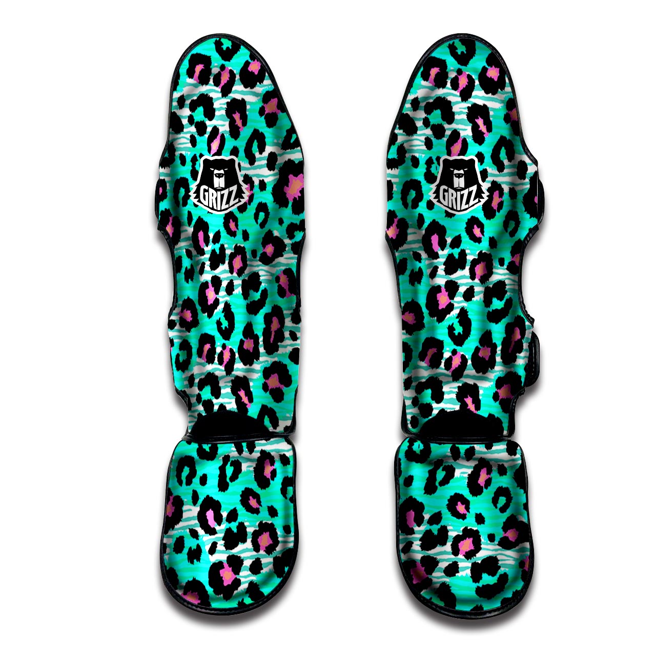 Leopard Zebra Print Muay Thai Shin Guard-grizzshop