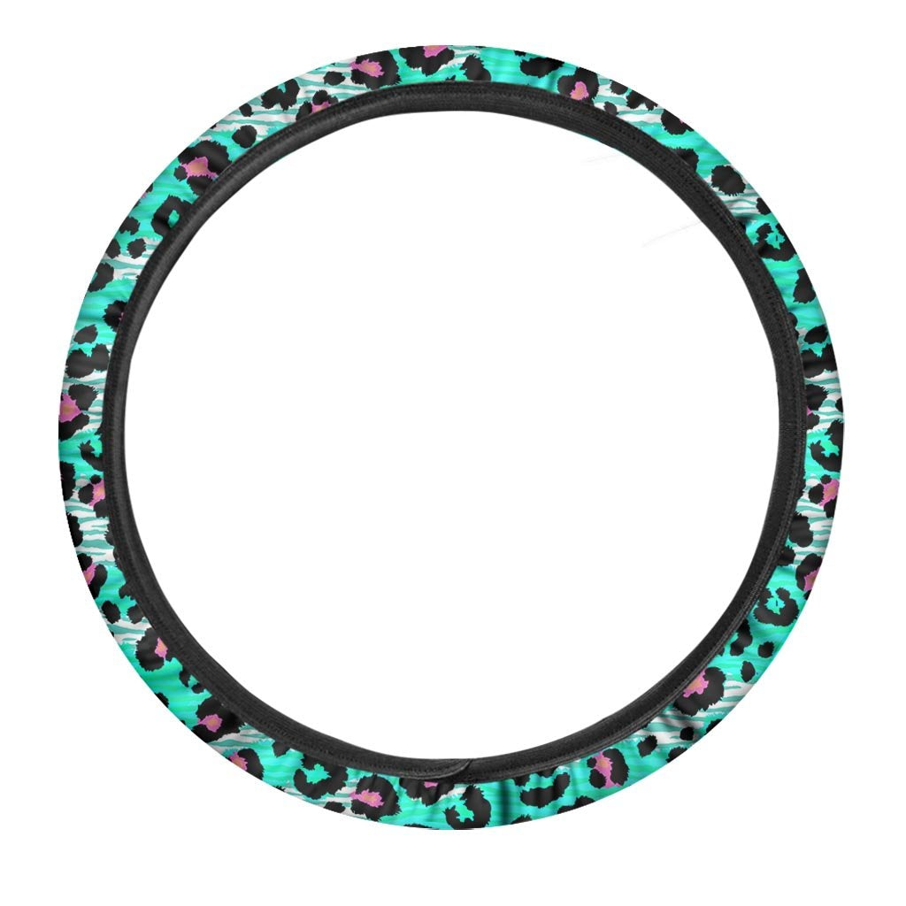 Leopard Zebra Print Steering Wheel Cover-grizzshop