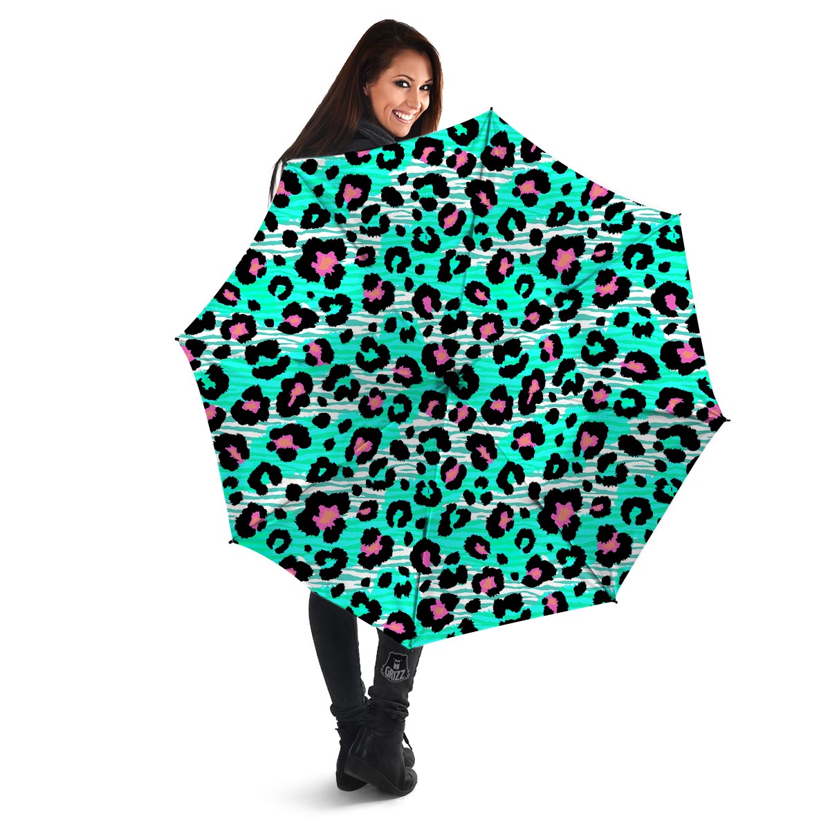 Leopard Zebra Print Umbrella-grizzshop