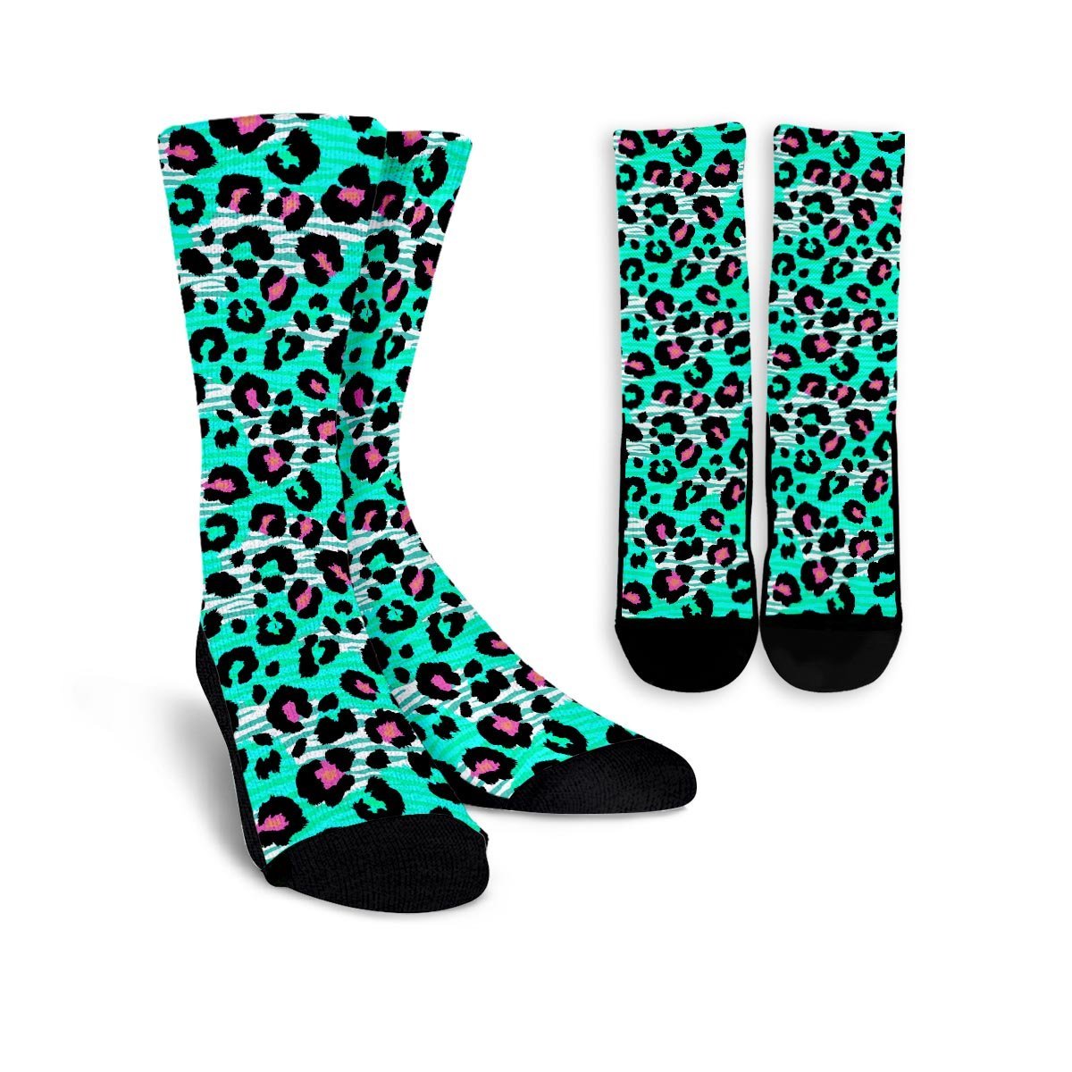 Leopard Zebra Print Unisex Socks-grizzshop