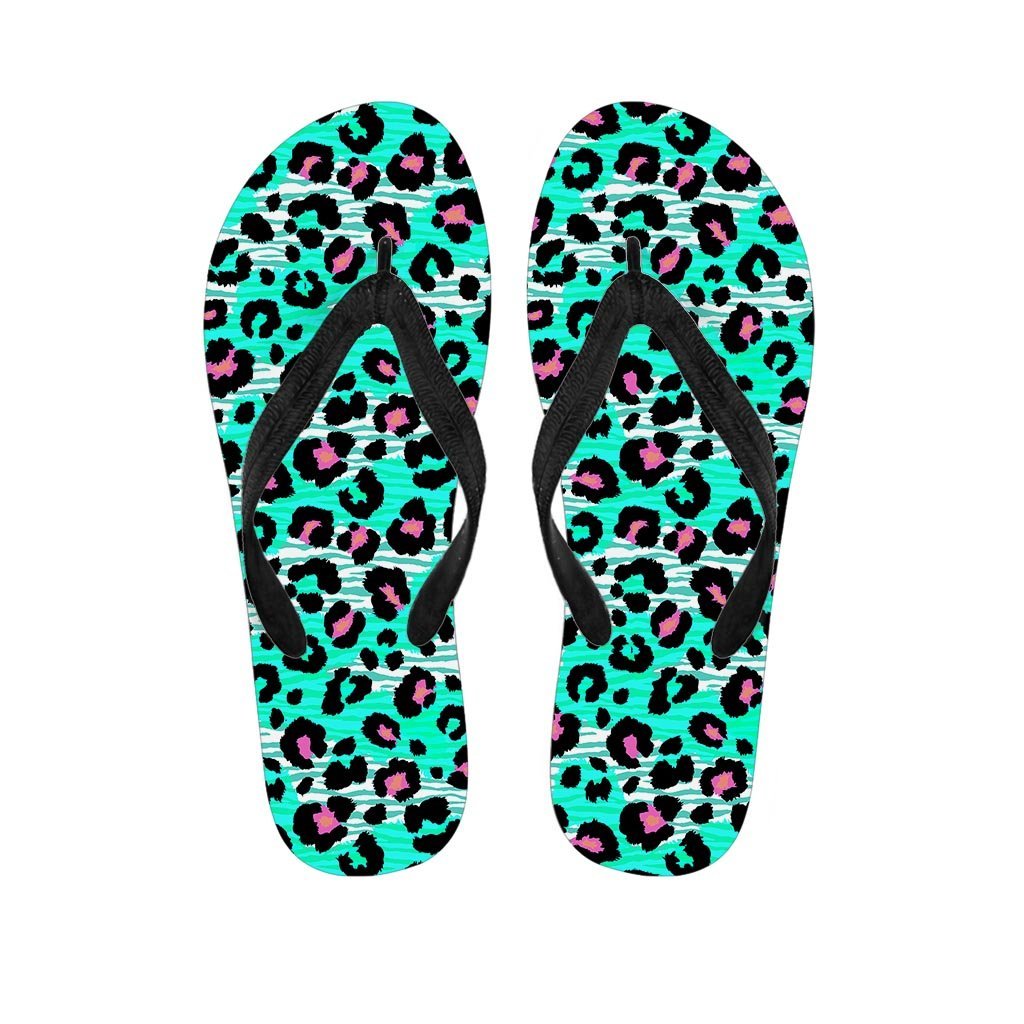 Leopard Zebra Print Women's Flip Flops-grizzshop