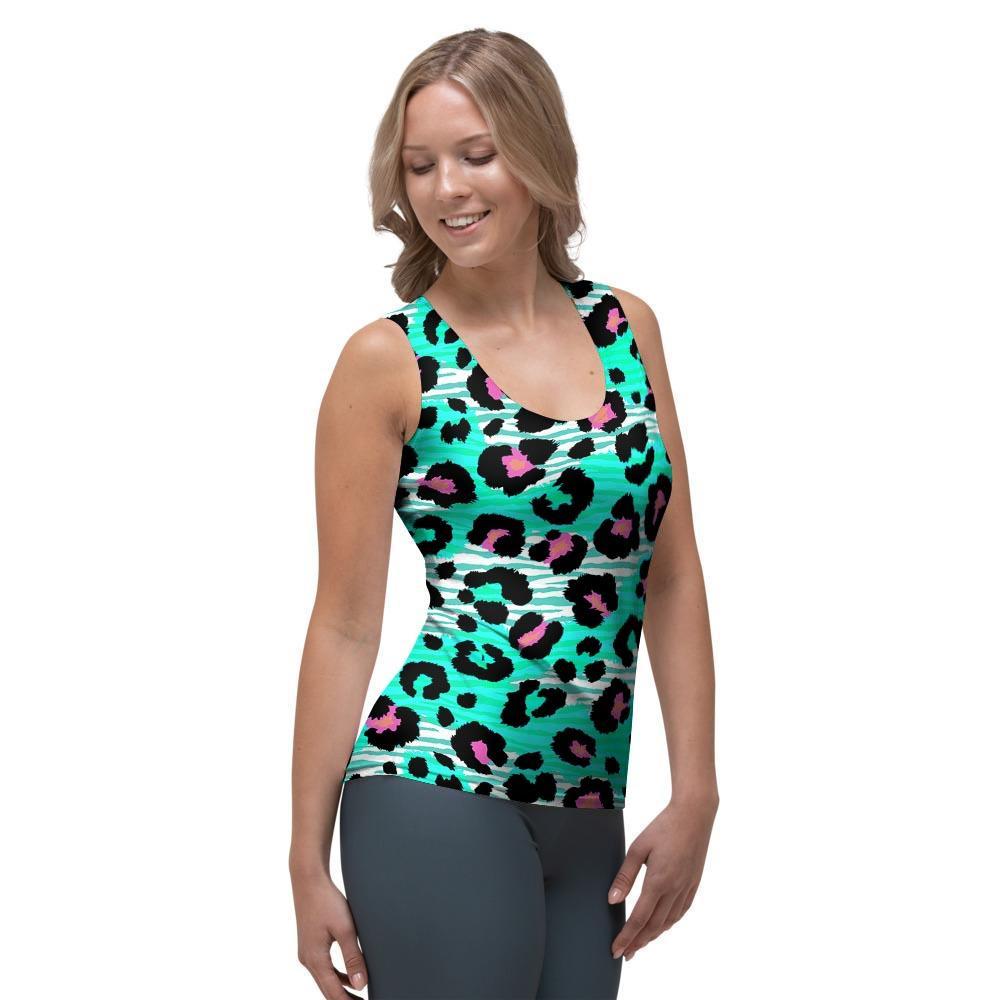 Leopard Zebra Print Women's Tank Top-grizzshop