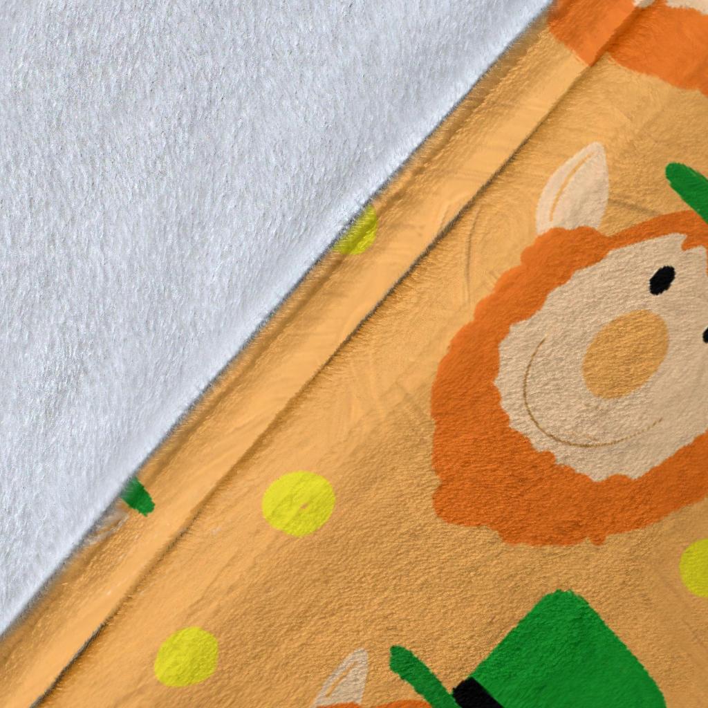 Leprechaun St Patrick's Day Pattern Print Blanket-grizzshop