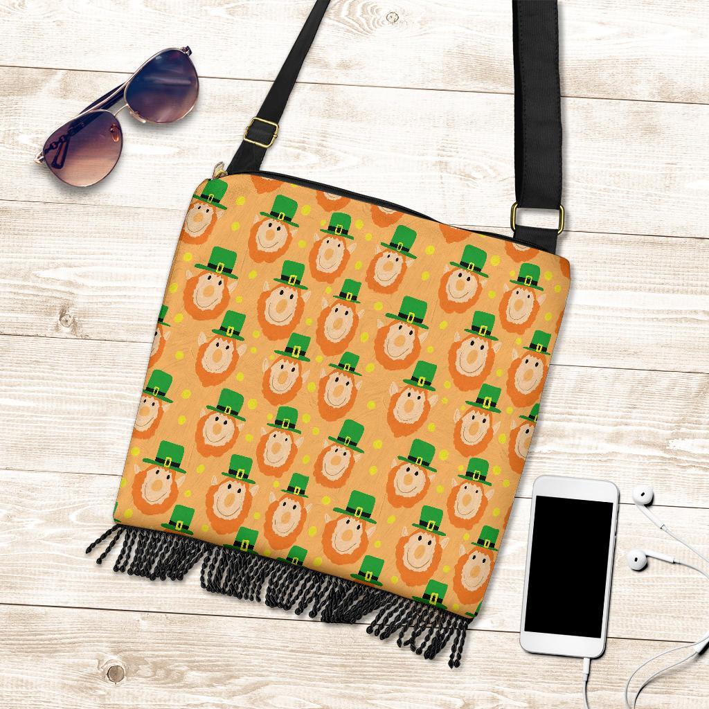 Leprechaun St Patrick's Day Pattern Print Crossbody bags-grizzshop