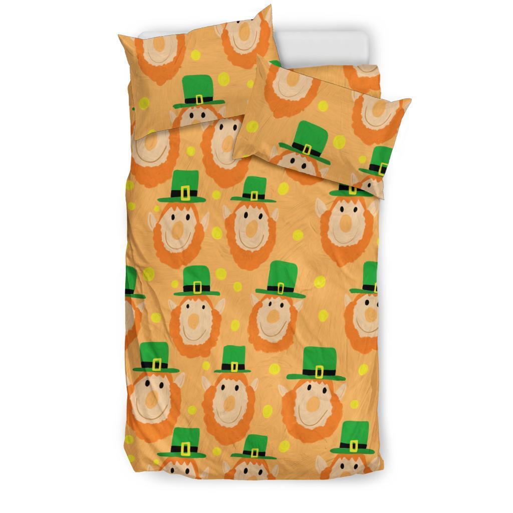 Leprechaun St Patrick's Day Pattern Print Duvet Cover Bedding Set-grizzshop
