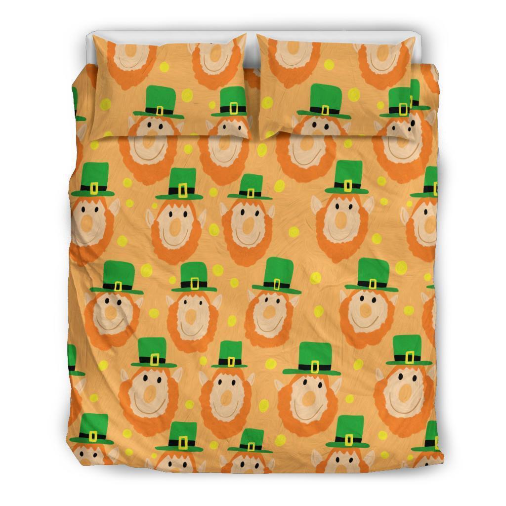 Leprechaun St Patrick's Day Pattern Print Duvet Cover Bedding Set-grizzshop