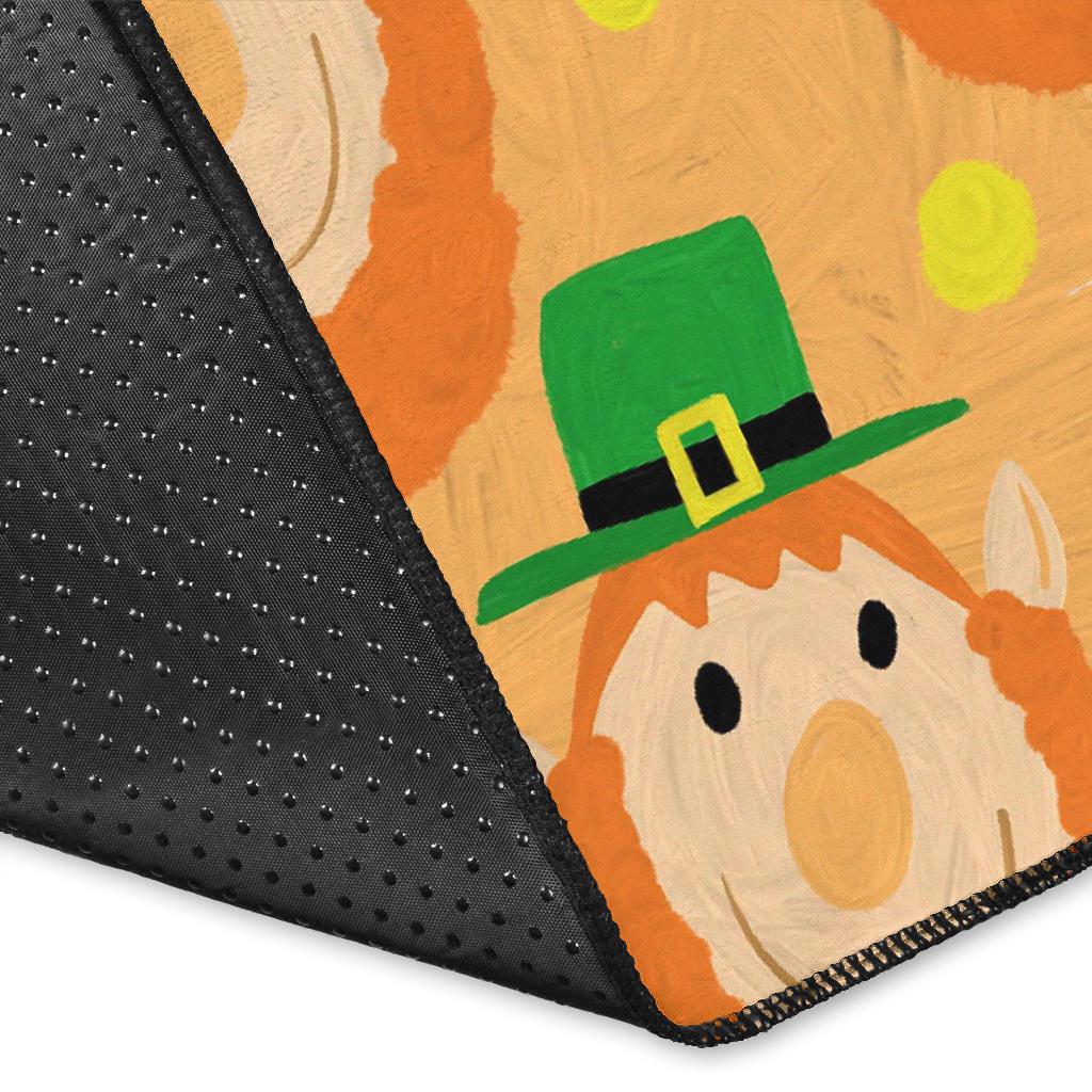 Leprechaun St Patrick's Day Pattern Print Floor Mat-grizzshop