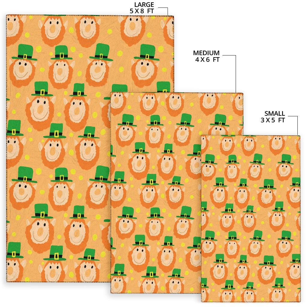 Leprechaun St Patrick's Day Pattern Print Floor Mat-grizzshop