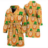 Leprechaun St Patrick's Day Pattern Print Men Long Robe-grizzshop