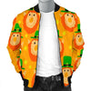 Leprechaun St Patrick's Day Pattern Print Men's Bomber Jacket-grizzshop