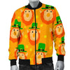 Leprechaun St Patrick's Day Pattern Print Men's Bomber Jacket-grizzshop