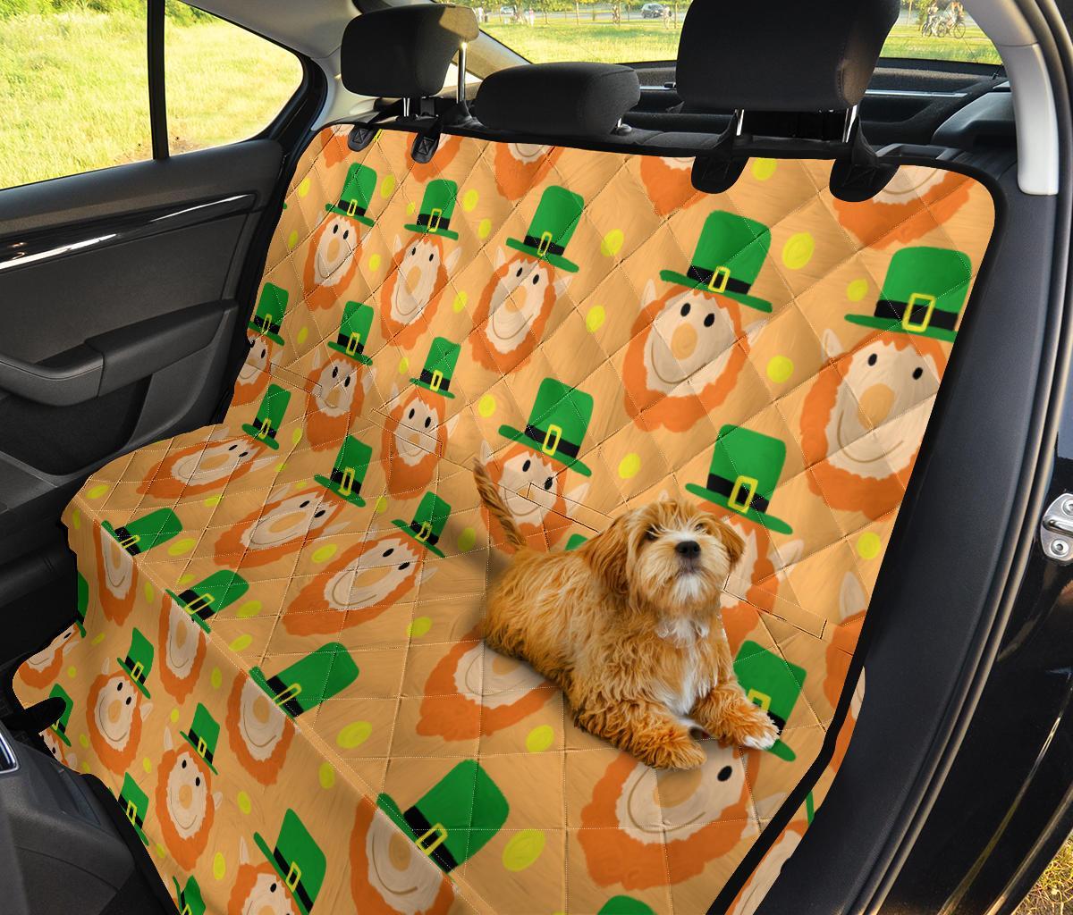 Leprechaun St Patrick's Day Pattern Print Pet Car Seat Cover-grizzshop