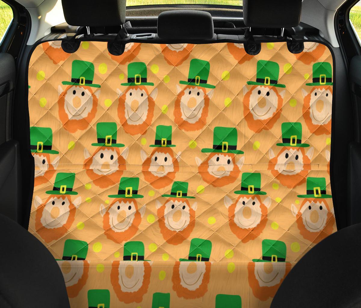 Leprechaun St Patrick's Day Pattern Print Pet Car Seat Cover-grizzshop