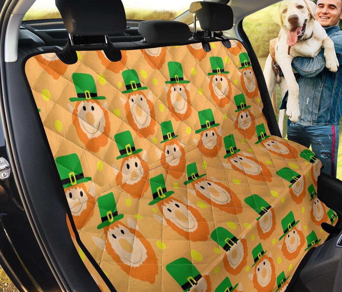 Leprechaun St Patrick's Day Pattern Print Pet Car Seat Cover-grizzshop