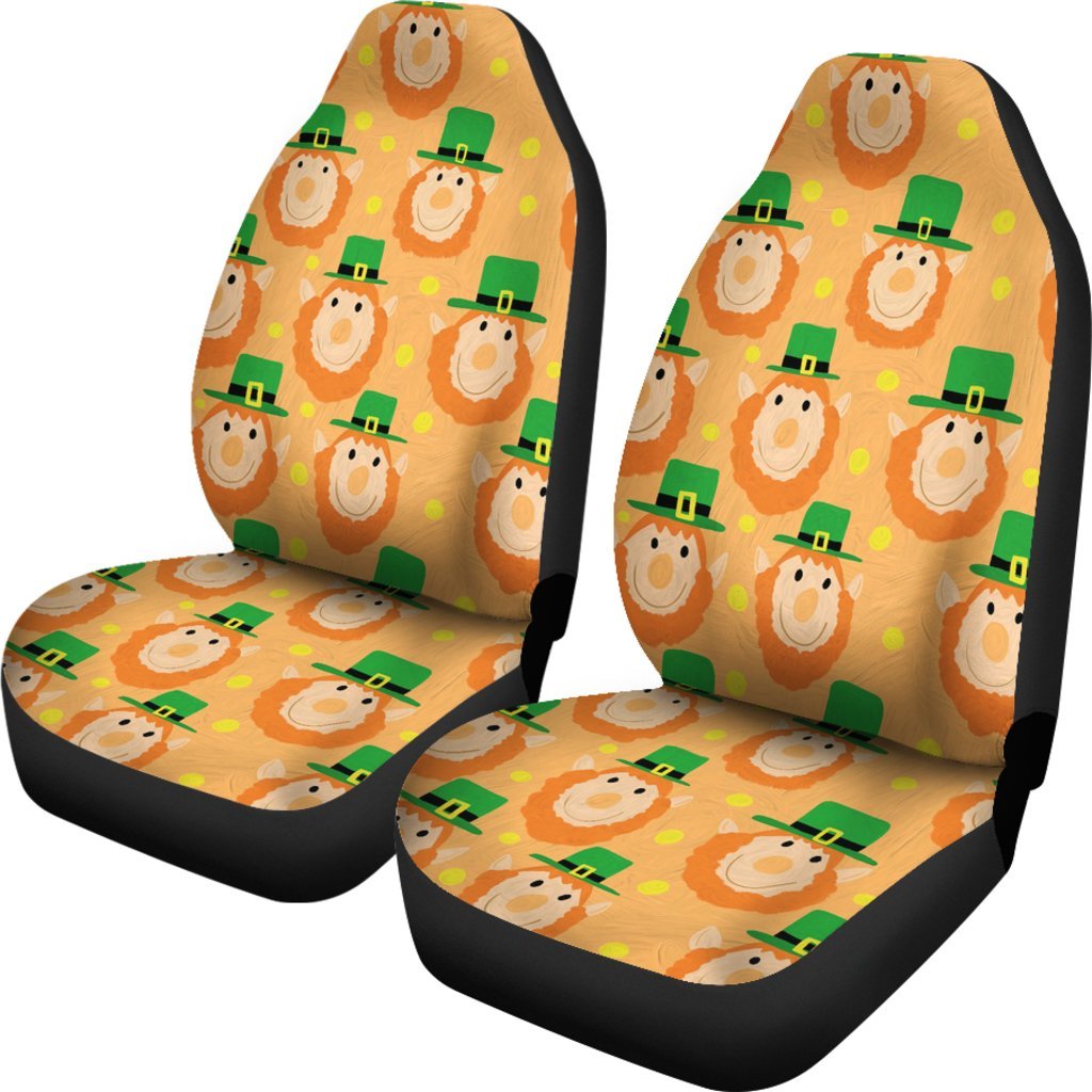 Leprechaun St Patrick's Day Pattern Print Universal Fit Car Seat Covers-grizzshop