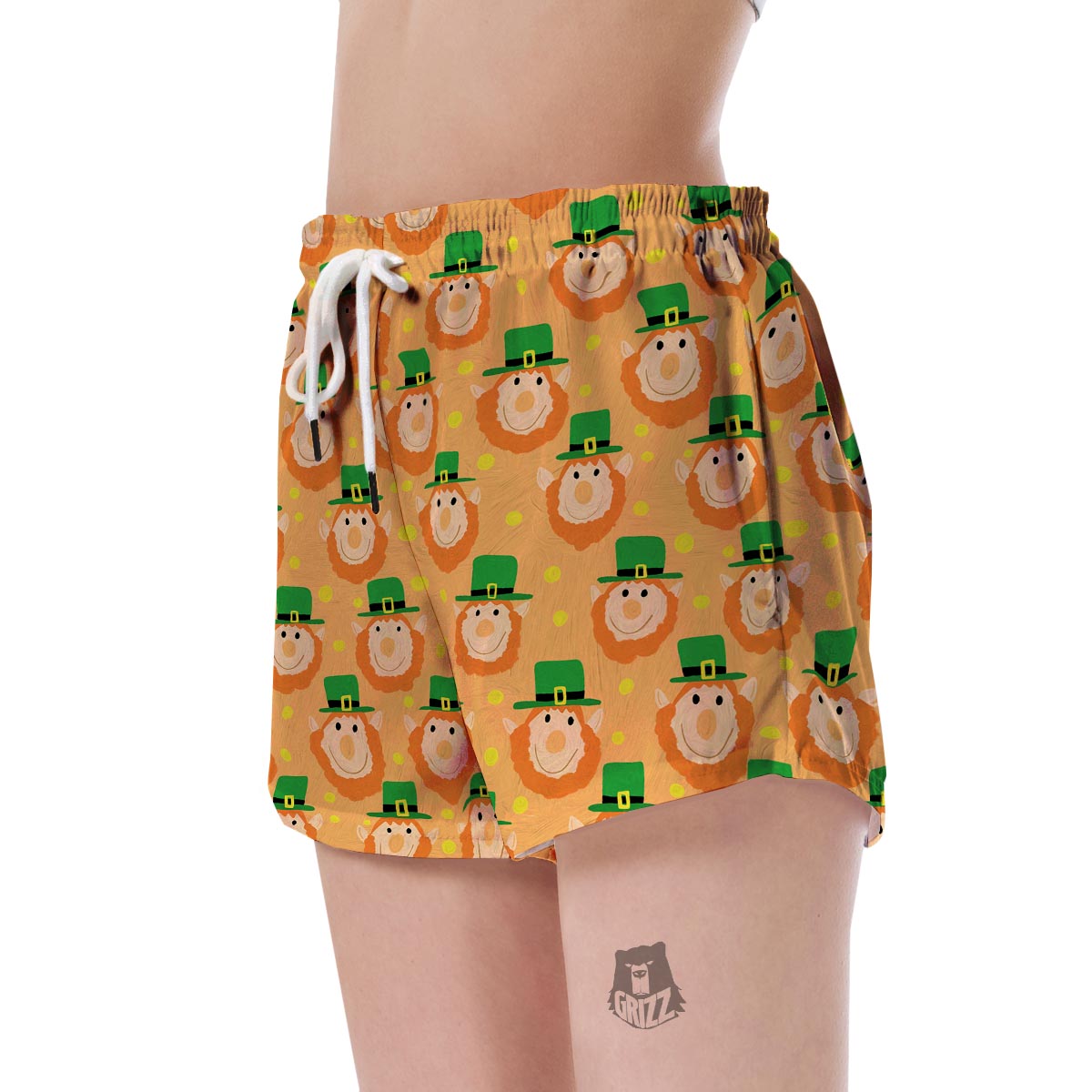 Leprechaun St Patrick's Day Pattern Print Women's Shorts-grizzshop