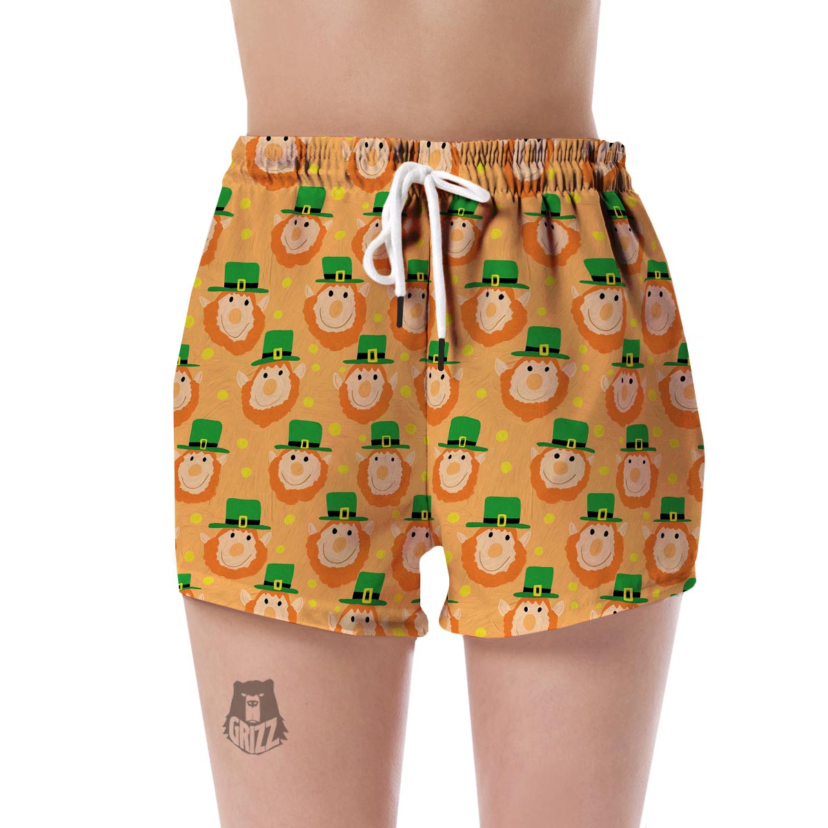 Leprechaun St Patrick's Day Pattern Print Women's Shorts-grizzshop