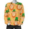 Leprechaun St Patrick's Day Pattern Print Women's Sweatshirt-grizzshop