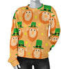 Leprechaun St Patrick's Day Pattern Print Women's Sweatshirt-grizzshop