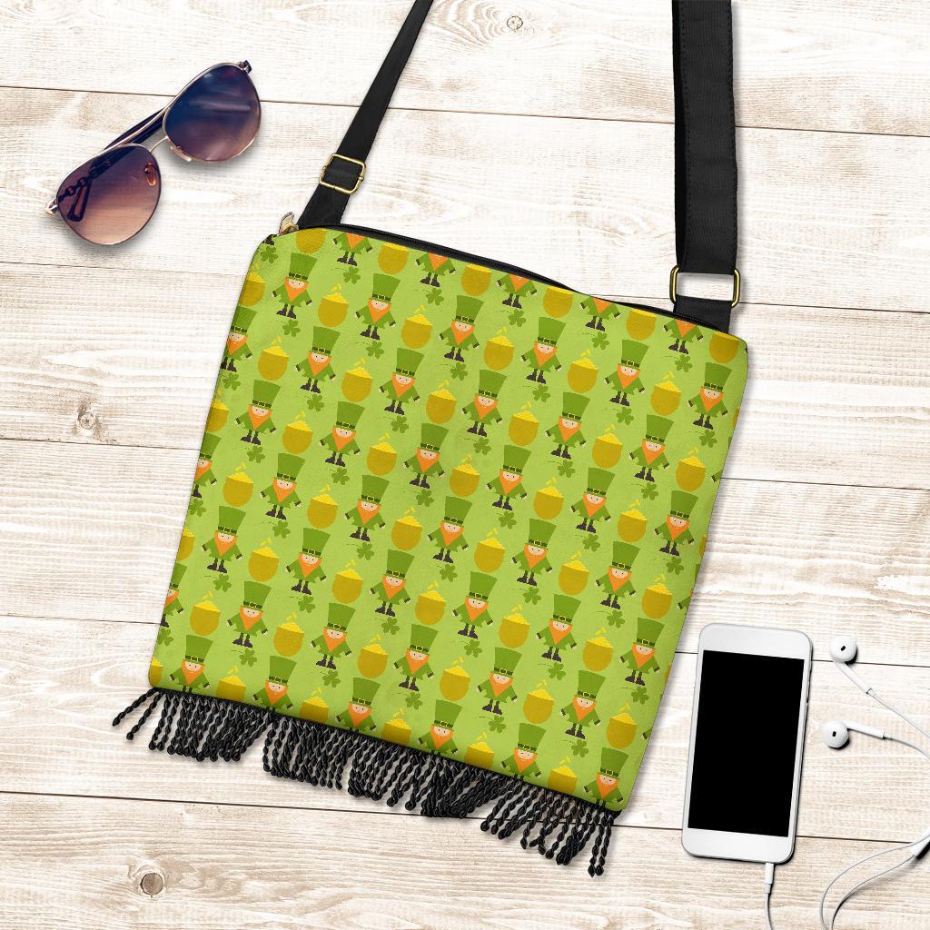 Leprechaun St Patrick's Day Print Pattern Crossbody bags-grizzshop