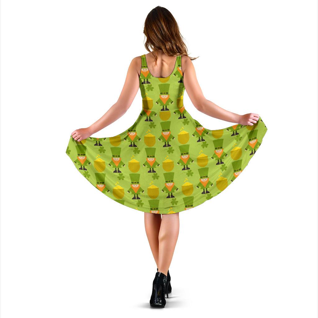 Leprechaun St Patrick's Day Print Pattern Dress-grizzshop