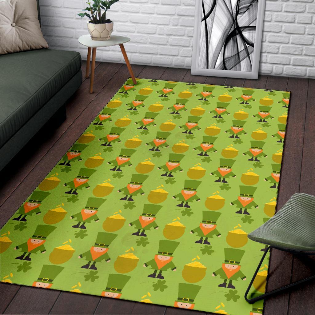 Leprechaun St Patrick's Day Print Pattern Floor Mat-grizzshop