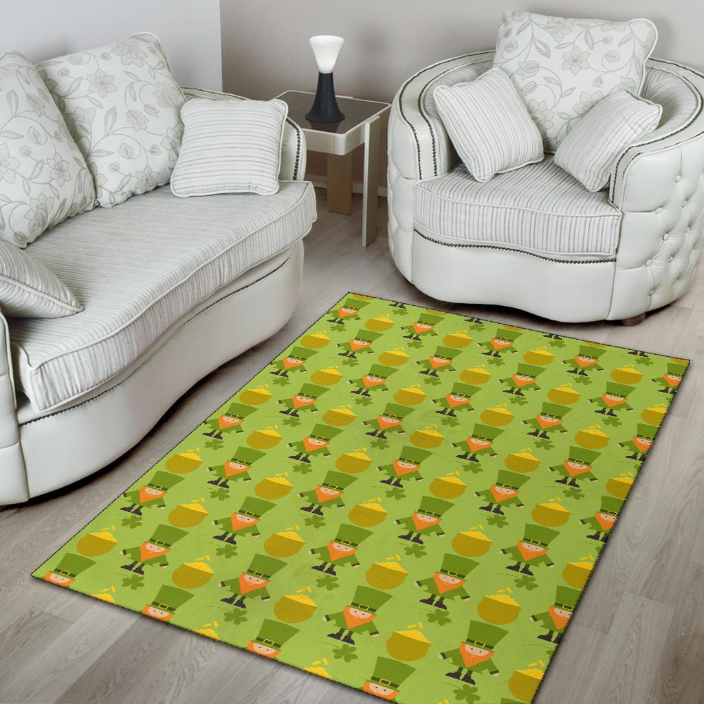 Leprechaun St Patrick's Day Print Pattern Floor Mat-grizzshop