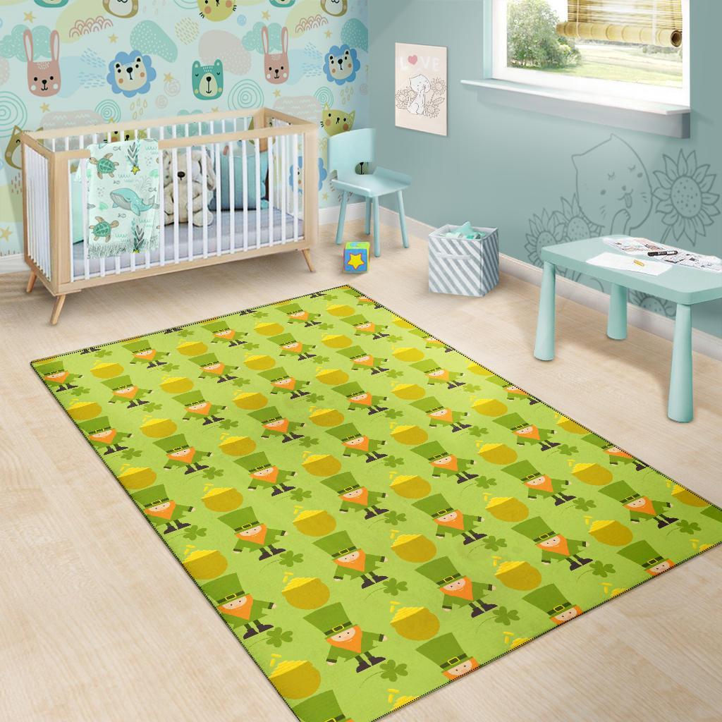 Leprechaun St Patrick's Day Print Pattern Floor Mat-grizzshop