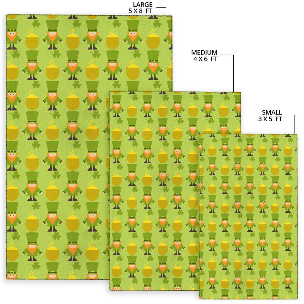 Leprechaun St Patrick's Day Print Pattern Floor Mat-grizzshop