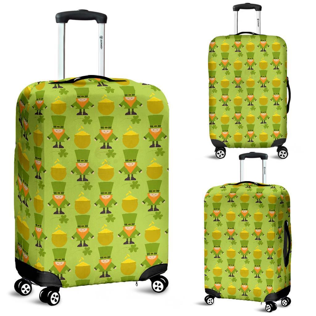 Leprechaun St Patrick's Day Print Pattern Luggage Cover Protector-grizzshop