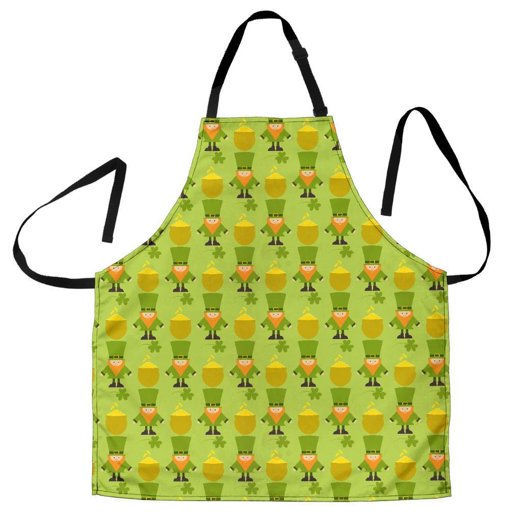 Leprechaun St Patrick's Day Print Pattern Men's Apron-grizzshop