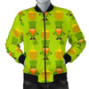 Leprechaun St Patrick's Day Print Pattern Men's Bomber Jacket-grizzshop