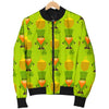 Leprechaun St Patrick's Day Print Pattern Men's Bomber Jacket-grizzshop