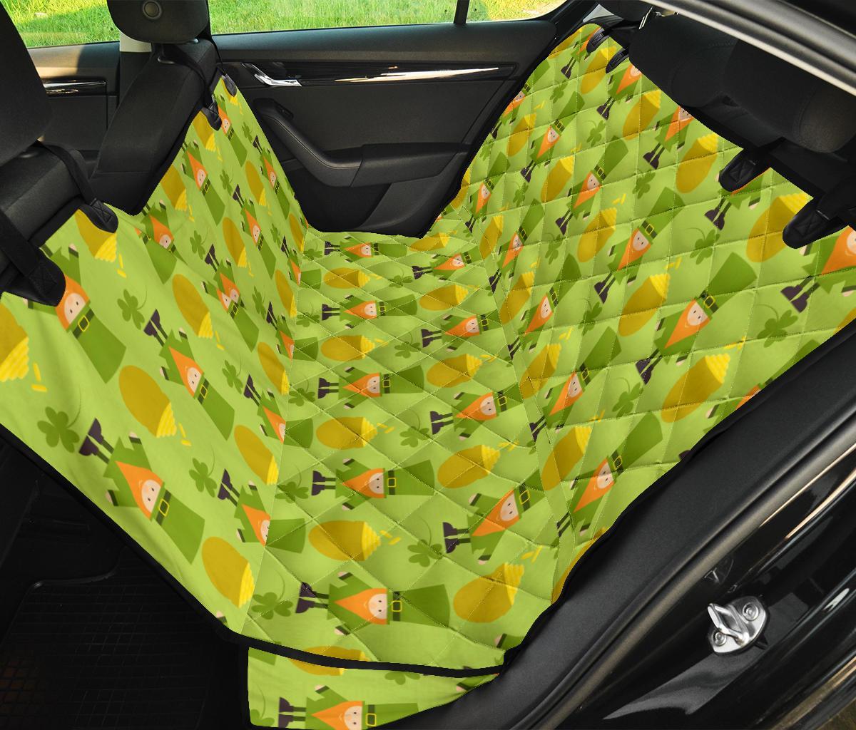 Leprechaun St Patrick's Day Print Pattern Pet Car Seat Cover-grizzshop