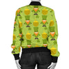 Leprechaun St Patrick's Day Print Pattern Women Casual Bomber Jacket-grizzshop