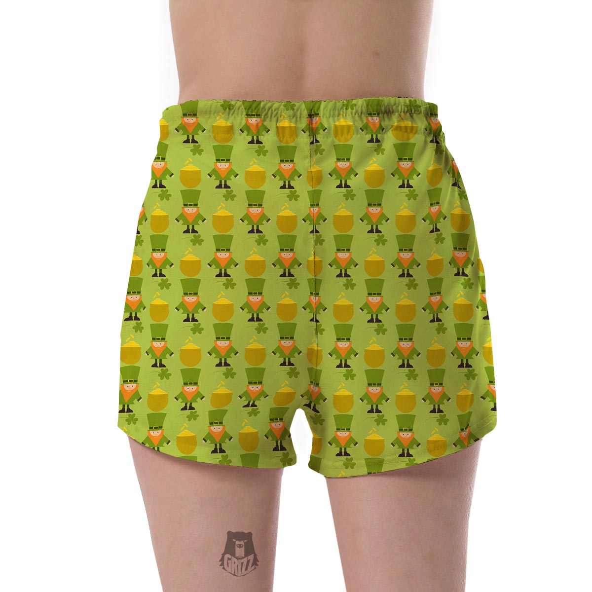 Leprechaun St Patrick's Day Print Pattern Women's Shorts-grizzshop