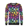 Lgbt Pride Rainbow Heart Pattern Print Women Crewneck Sweatshirt-grizzshop