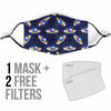 Lgbt Rainbow Eye Patterm Print Face Mask-grizzshop