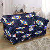 Lgbt Rainbow Eye Patterm Print Loveseat Cover-grizzshop