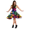 Lgbt Rainbow Heart Patterm Print Dress-grizzshop