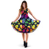 Lgbt Rainbow Heart Patterm Print Dress-grizzshop
