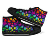 Lgbt Rainbow Heart Patterm Print Men Women's High Top Shoes-grizzshop