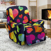 Lgbt Rainbow Heart Patterm Print Recliner Cover-grizzshop