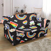 Lgbt Rainbow Patterm Print Loveseat Cover-grizzshop