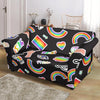 Lgbt Rainbow Patterm Print Loveseat Cover-grizzshop