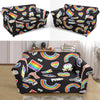 Lgbt Rainbow Patterm Print Loveseat Cover-grizzshop